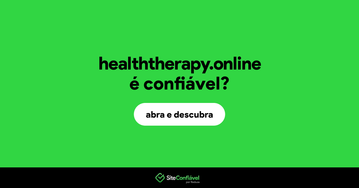 O site healththerapy.online é confiável?