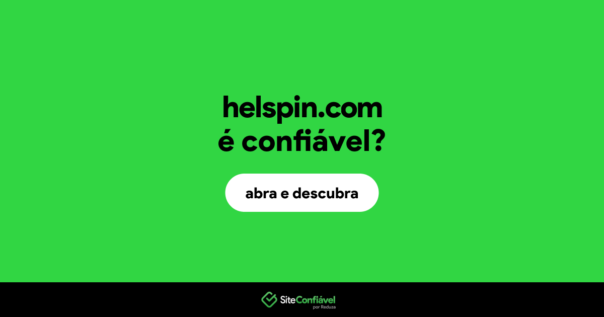 O site helspin.com é confiável?