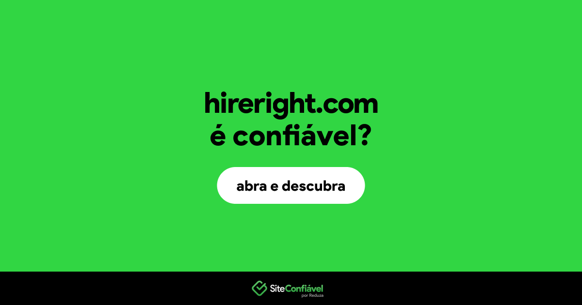 O site hireright.com é confiável?
