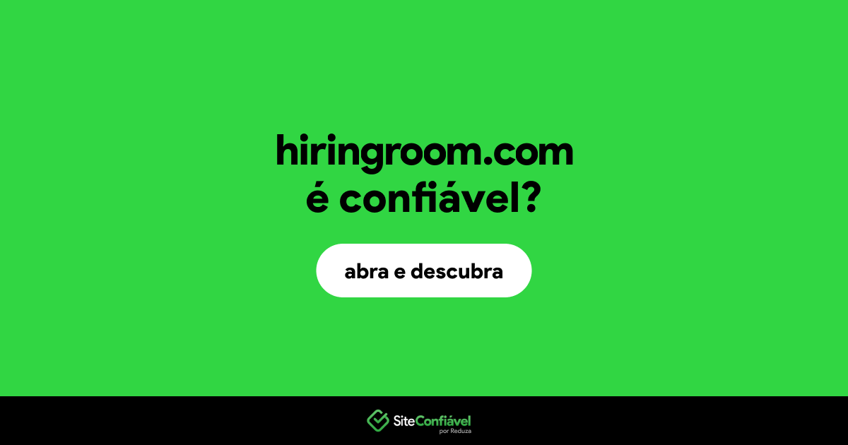 O site hiringroom.com é confiável?