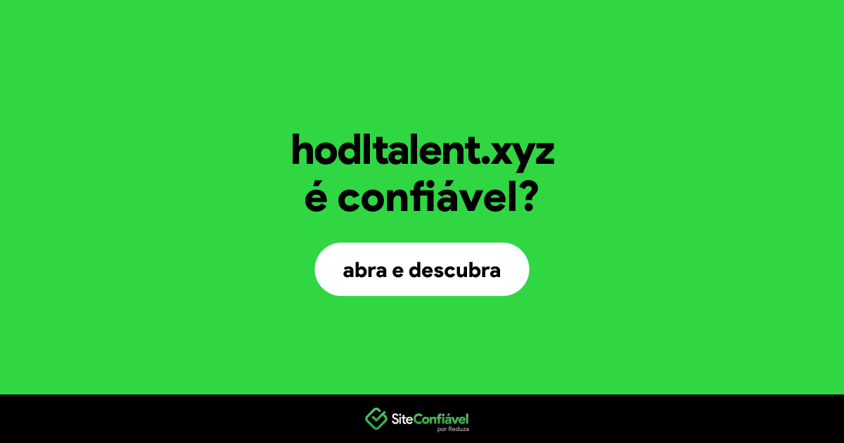 O site hodltalent.xyz é confiável?