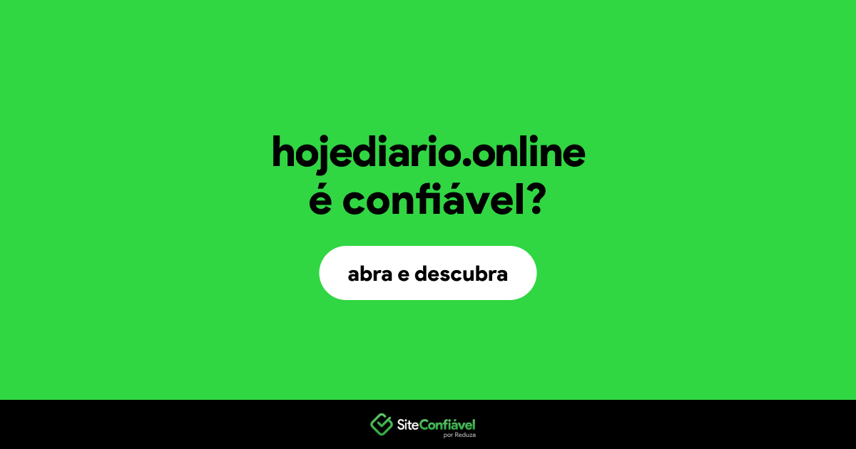 O site hojediario.online é confiável?