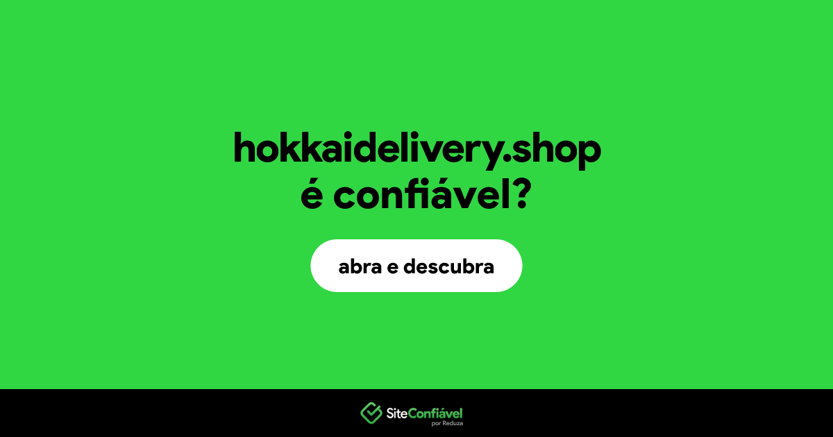 O site hokkaidelivery.shop é confiável?
