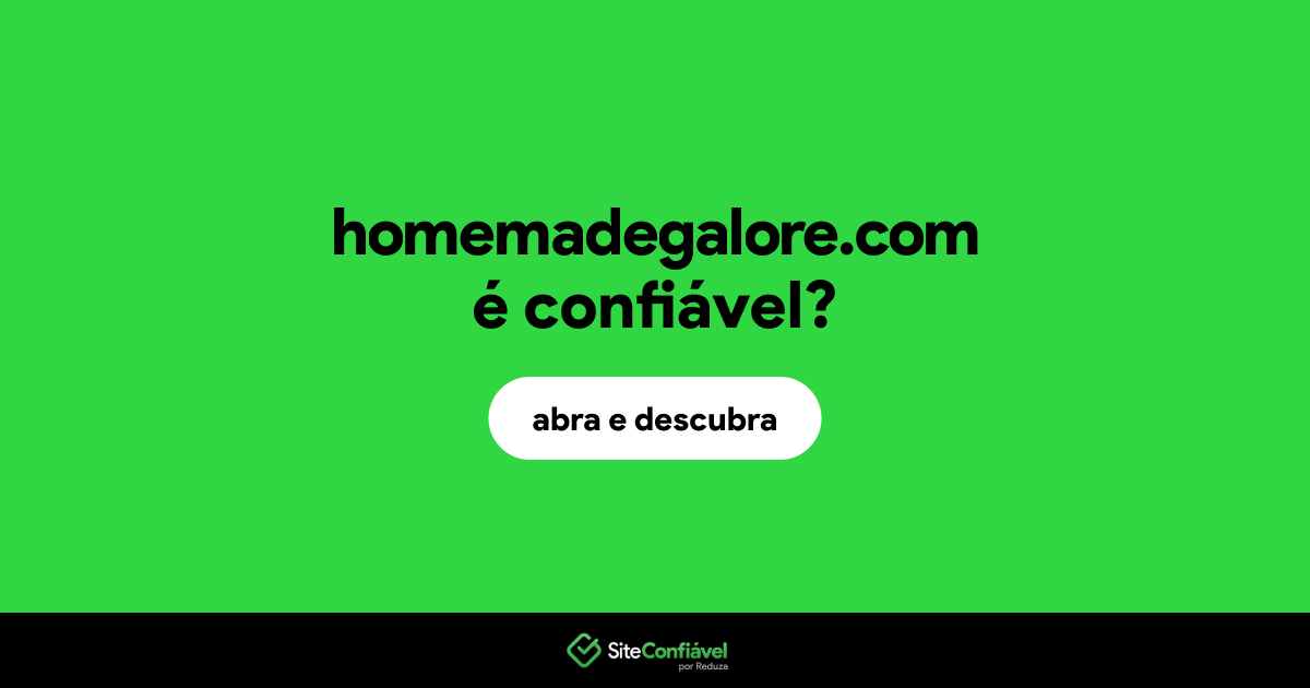 O site homemadegalore.com é confiável?