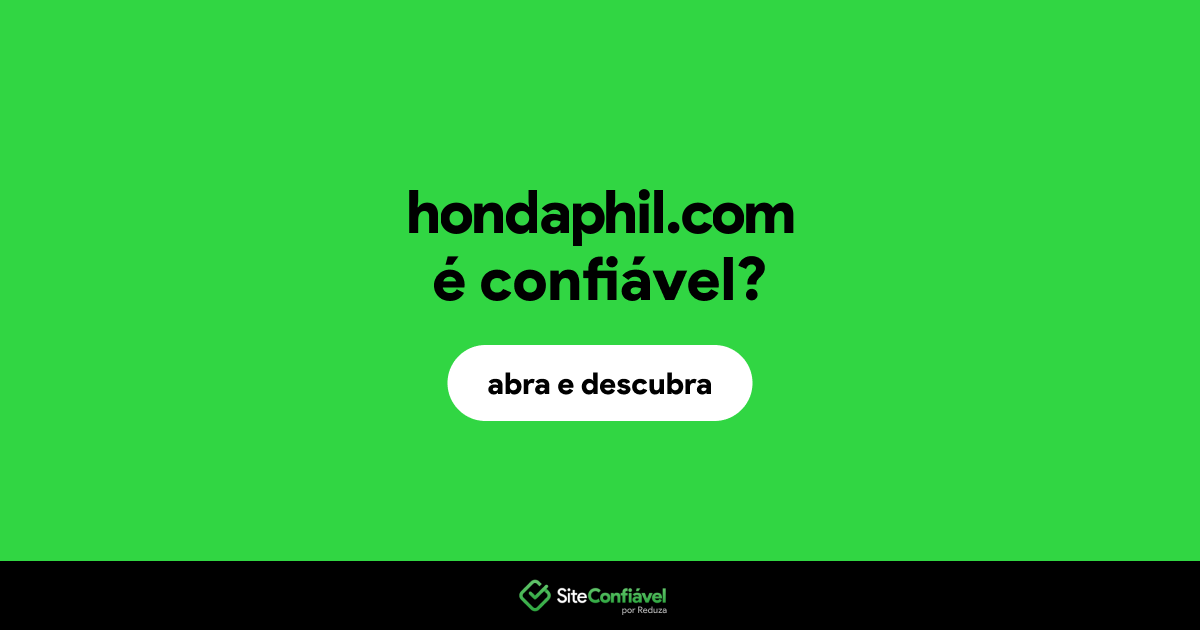O site hondaphil.com é confiável?