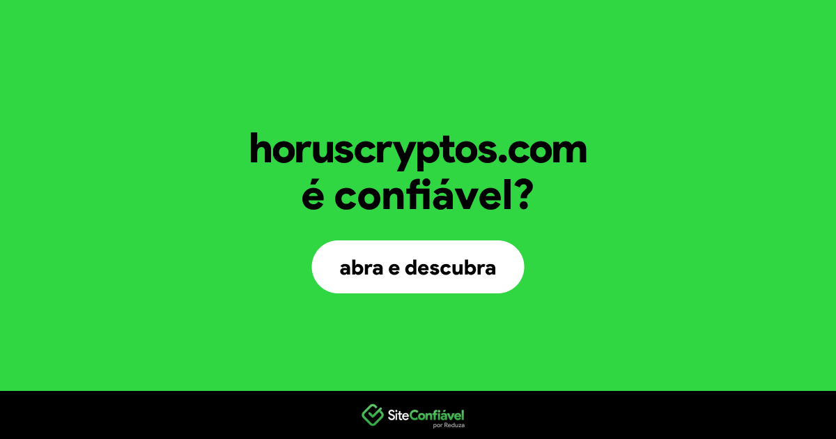 O site horuscryptos.com é confiável?