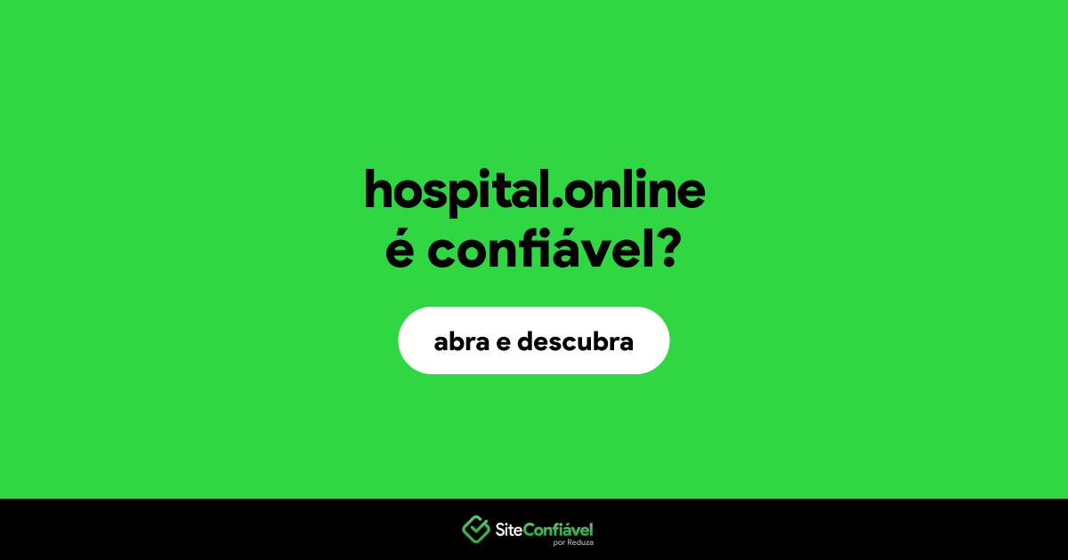 O site hospital.online é confiável?