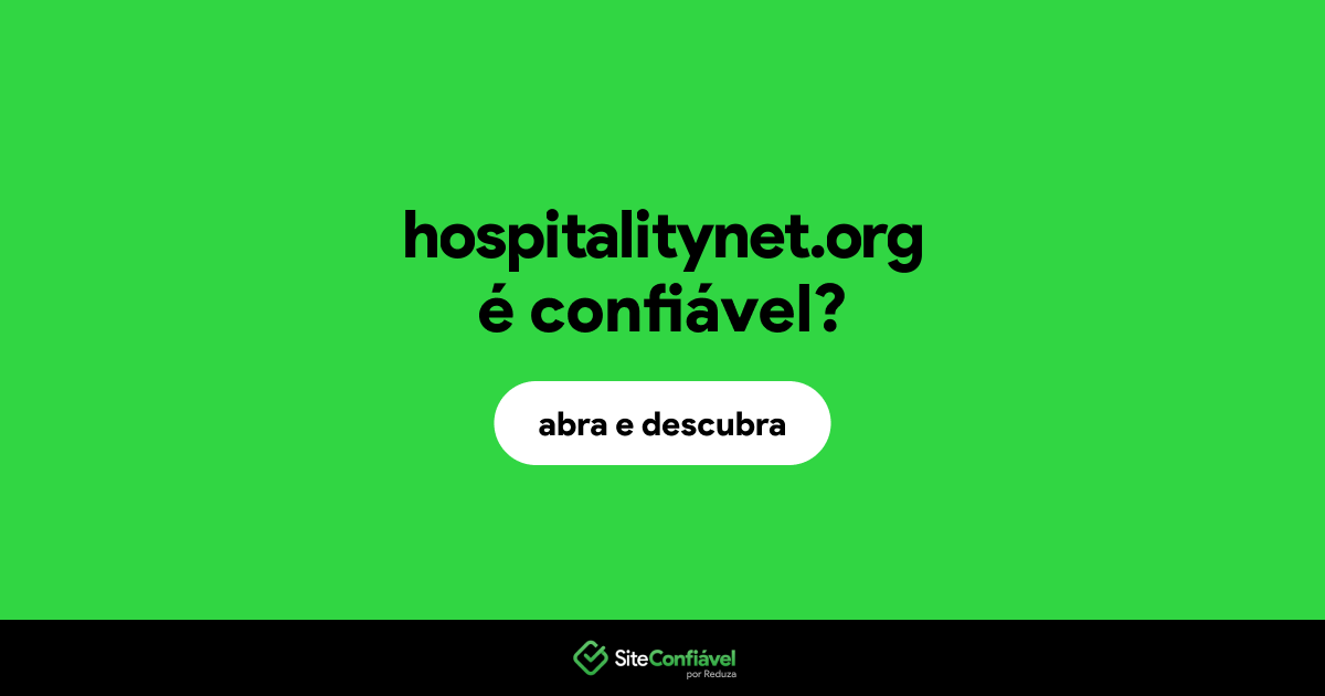 O site hospitalitynet.org é confiável?
