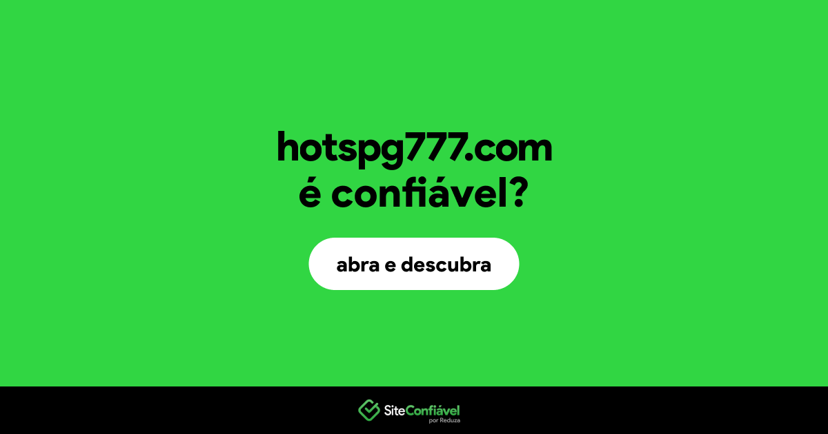 O site hotspg777.com é confiável?