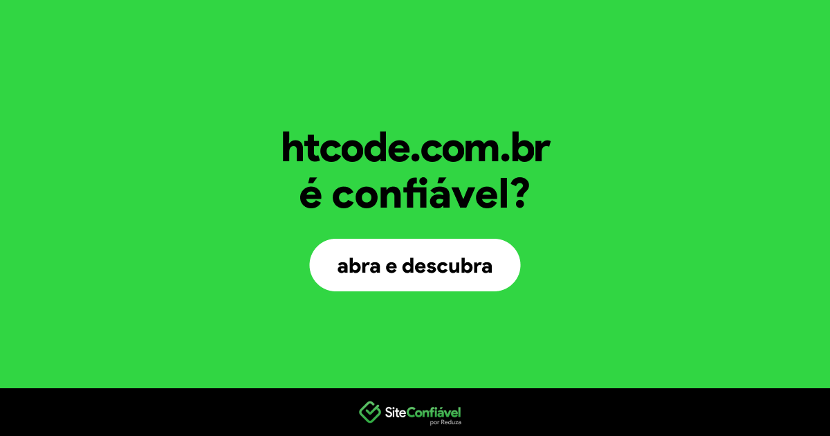 O site htcode.com.br é confiável?