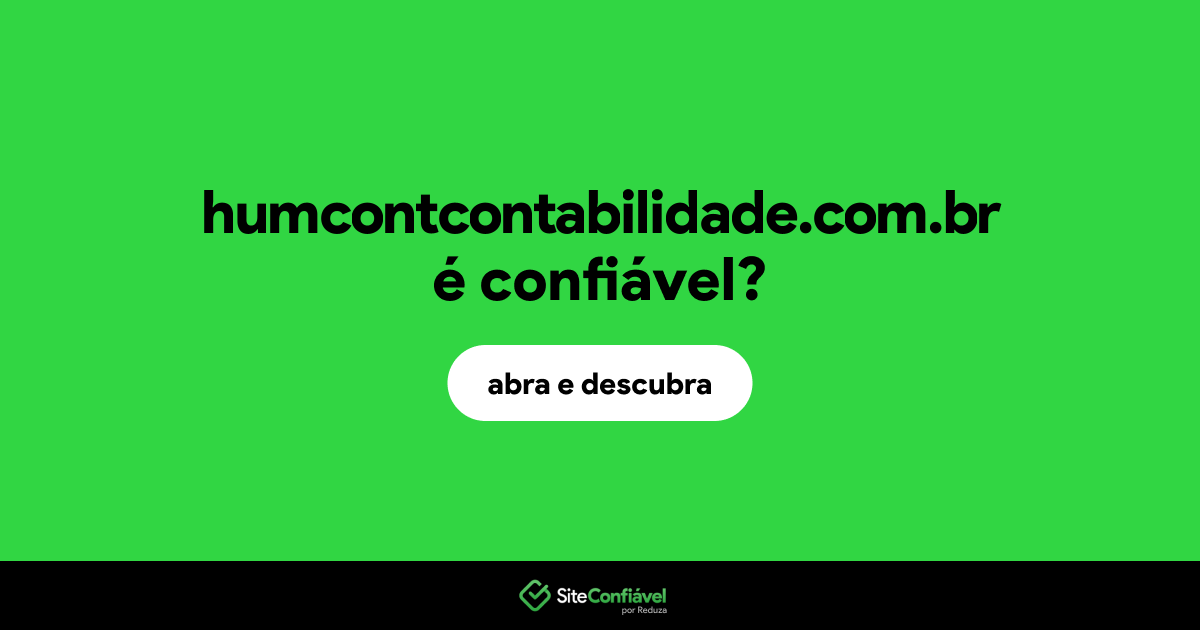 O site humcontcontabilidade.com.br é confiável?