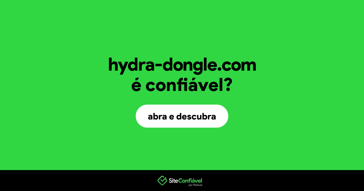 O site hydra-dongle.com é confiável?