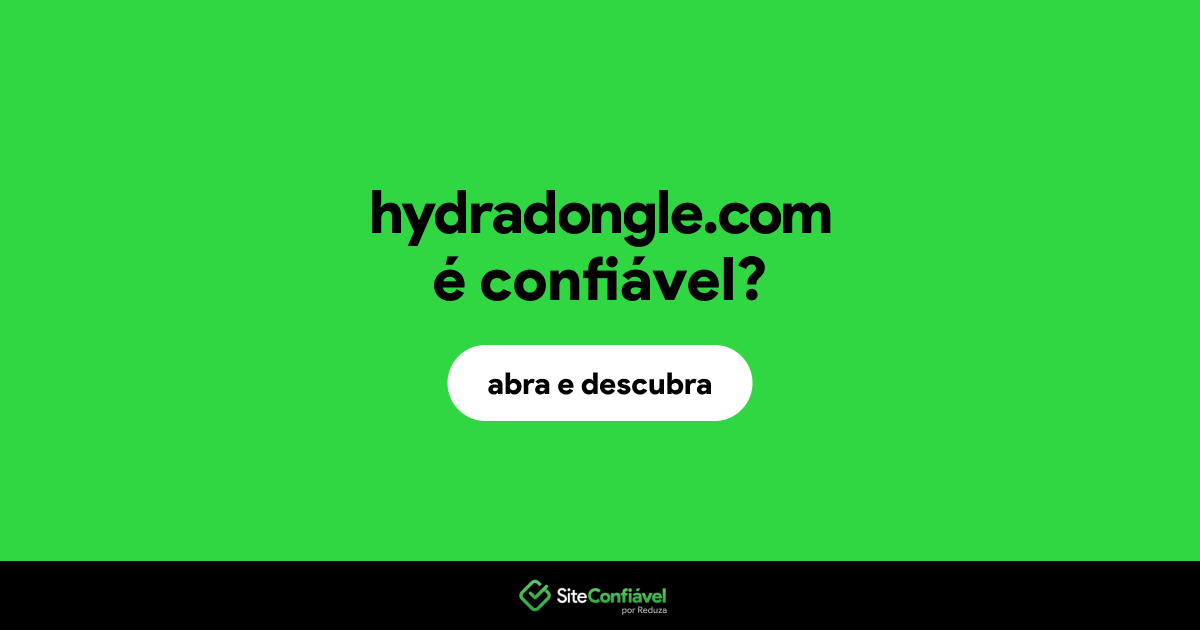 O site hydradongle.com é confiável?