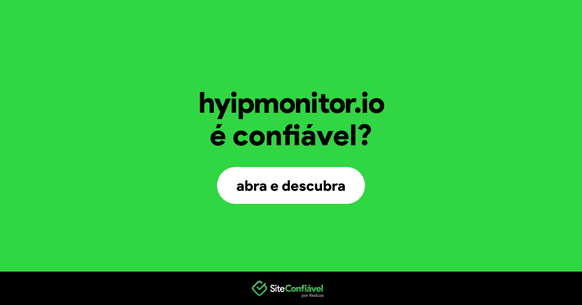 O site hyipmonitor.io é confiável?