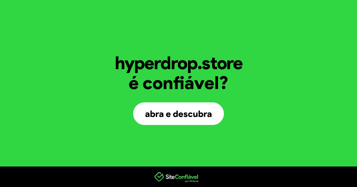 O site hyperdrop.store é confiável?