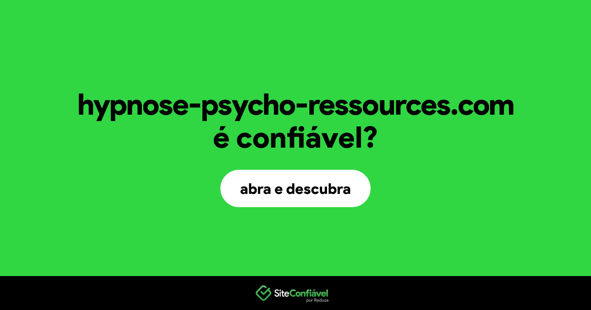 O site hypnose-psycho-ressources.com é confiável?