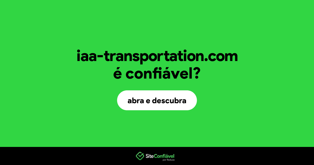 O site iaa-transportation.com é confiável?