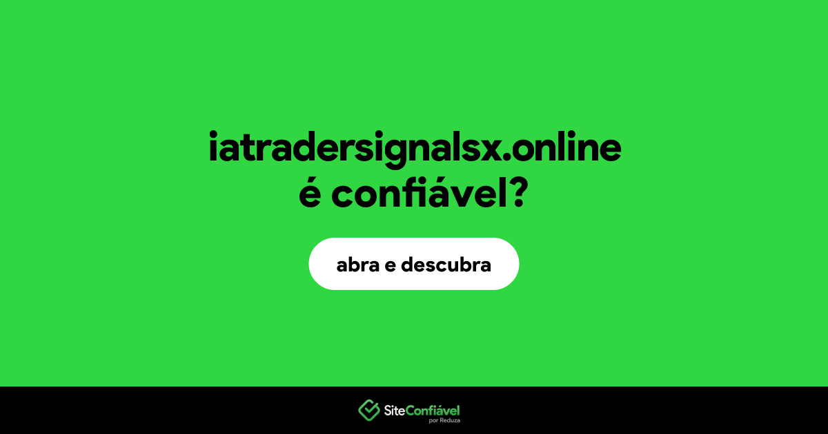 O site iatradersignalsx.online é confiável?