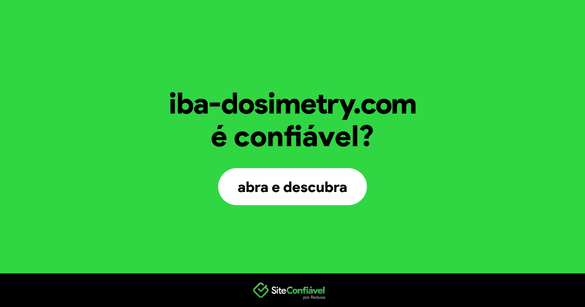 O site iba-dosimetry.com é confiável?
