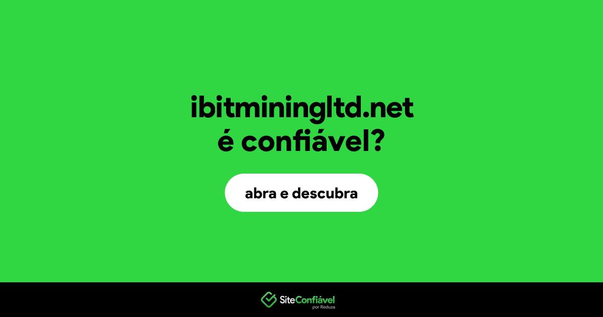 O site ibitminingltd.net é confiável?