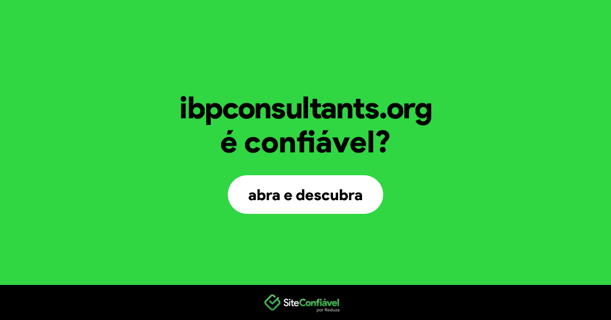 O site ibpconsultants.org é confiável?