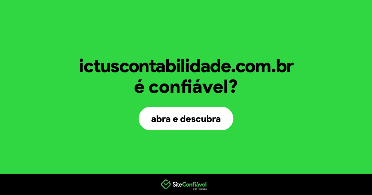 O site ictuscontabilidade.com.br é confiável?
