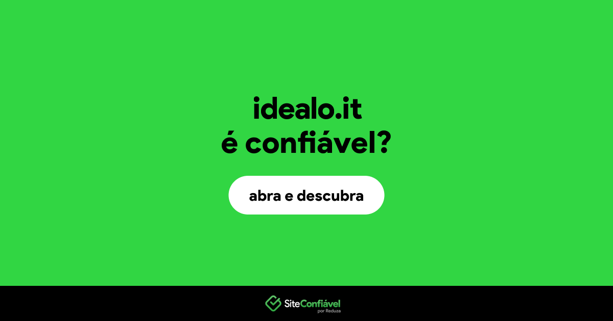 O site idealo.it é confiável?
