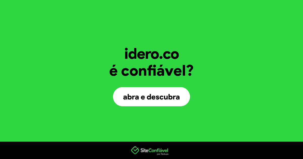 O site idero.co é confiável?