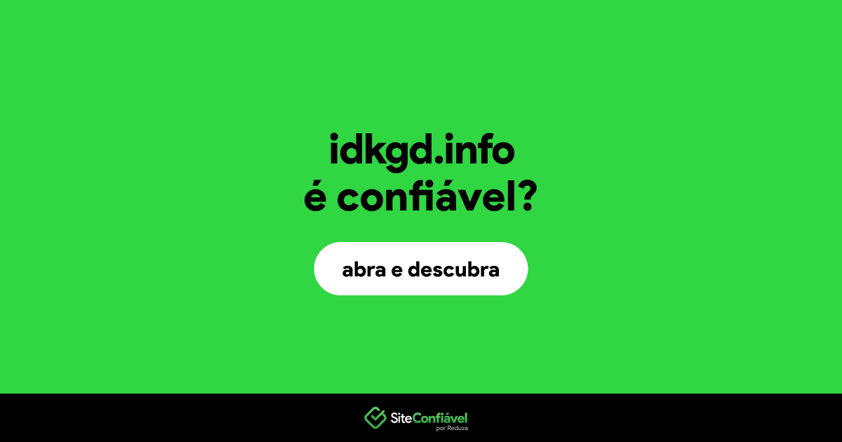 O site idkgd.info é confiável?