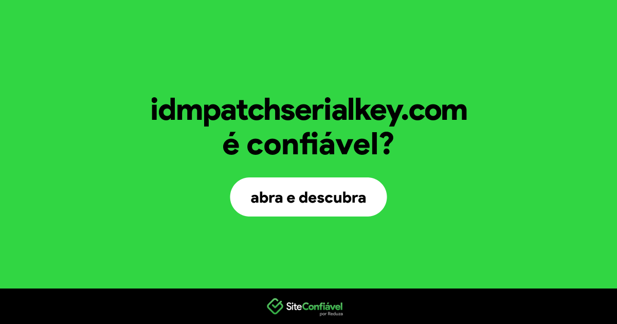 O site idmpatchserialkey.com é confiável?