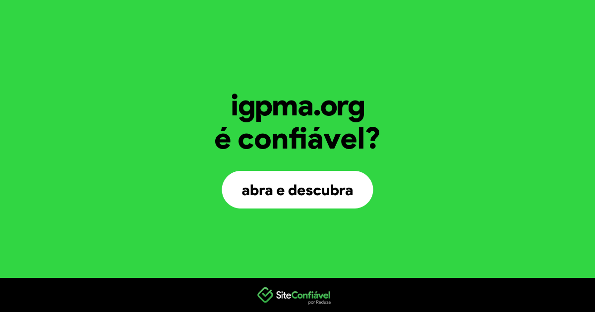 O site igpma.org é confiável?