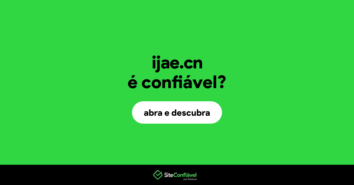 O site ijae.cn é confiável?