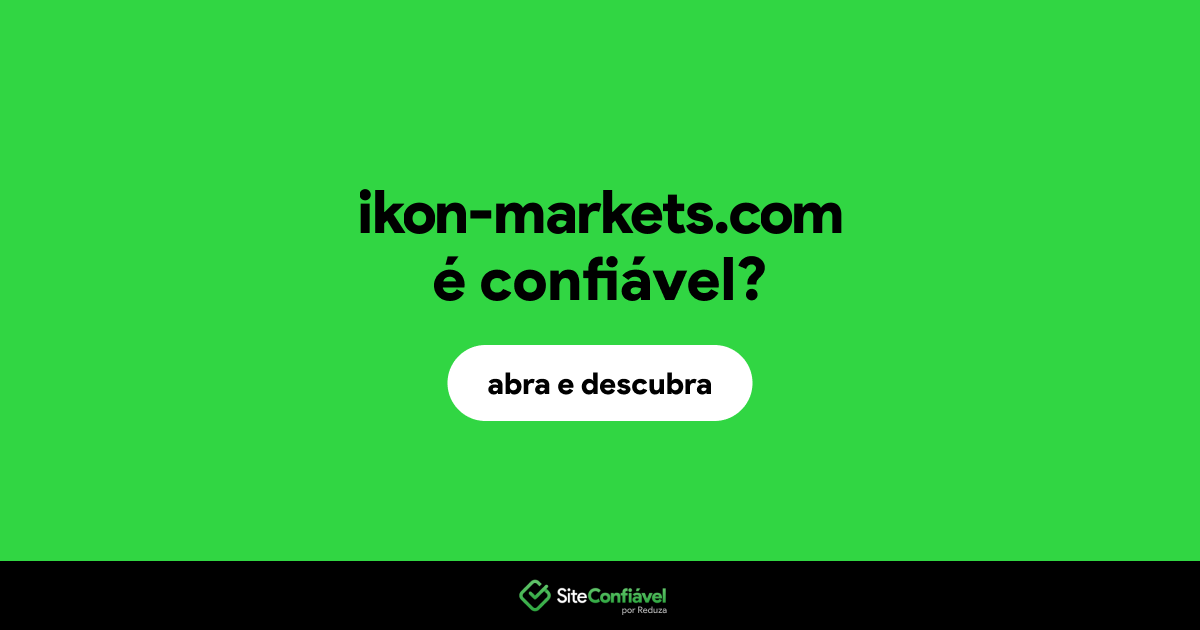O site ikon-markets.com é confiável?