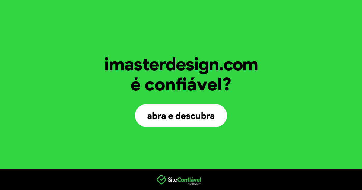 O site imasterdesign.com é confiável?