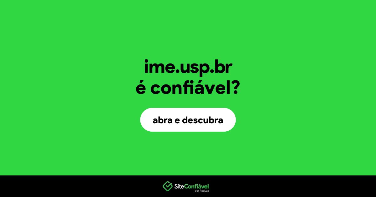 O site ime.usp.br é confiável?