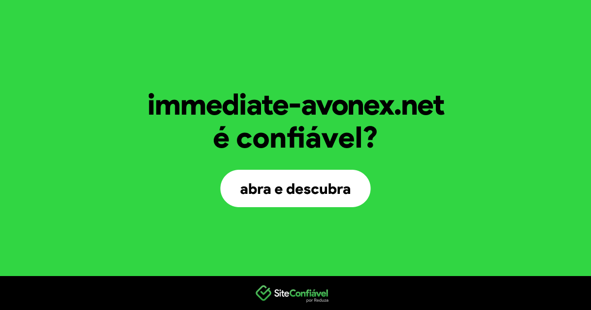 O site immediate-avonex.net é confiável?