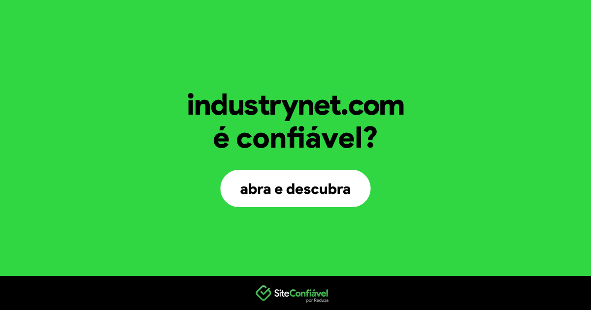 O site industrynet.com é confiável?