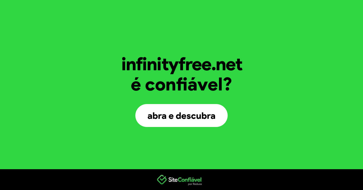 O site infinityfree.net é confiável?