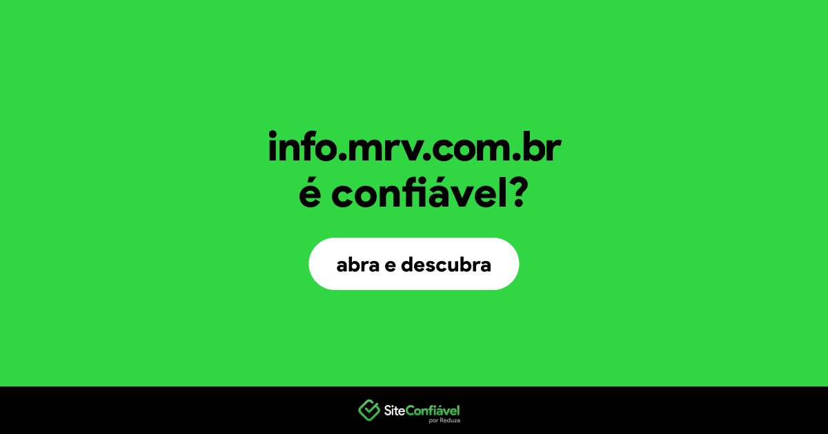 O site info.mrv.com.br é confiável?