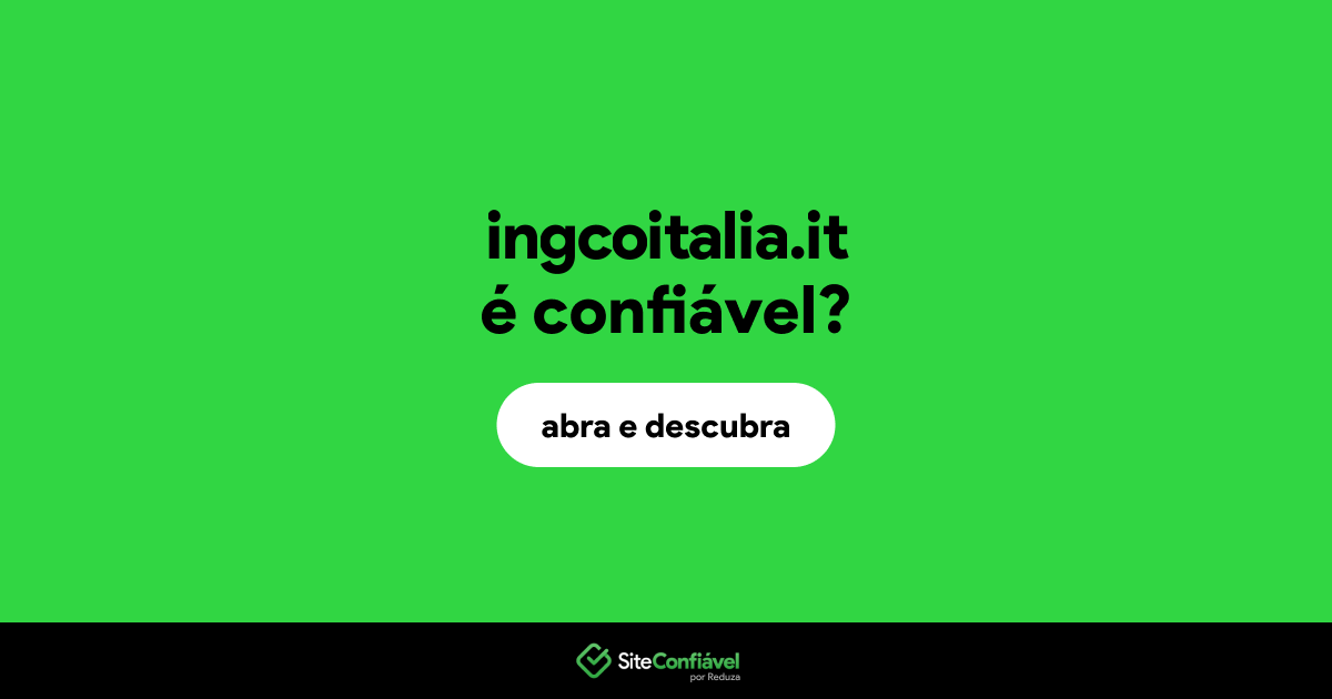 O site ingcoitalia.it é confiável?