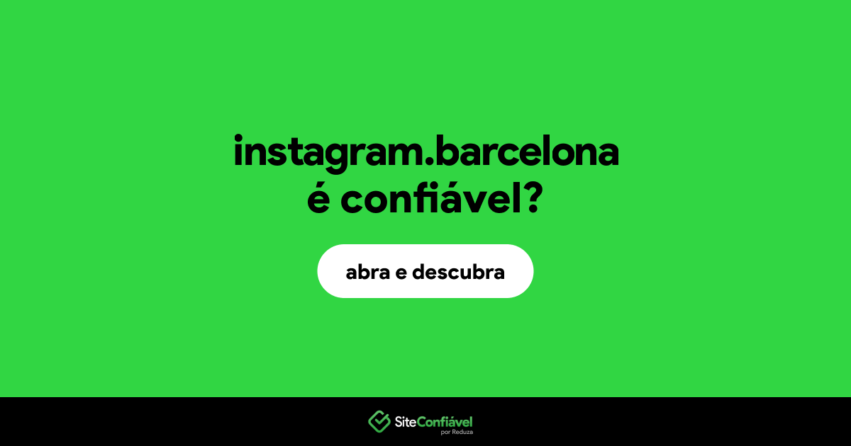 O site instagram.barcelona é confiável?