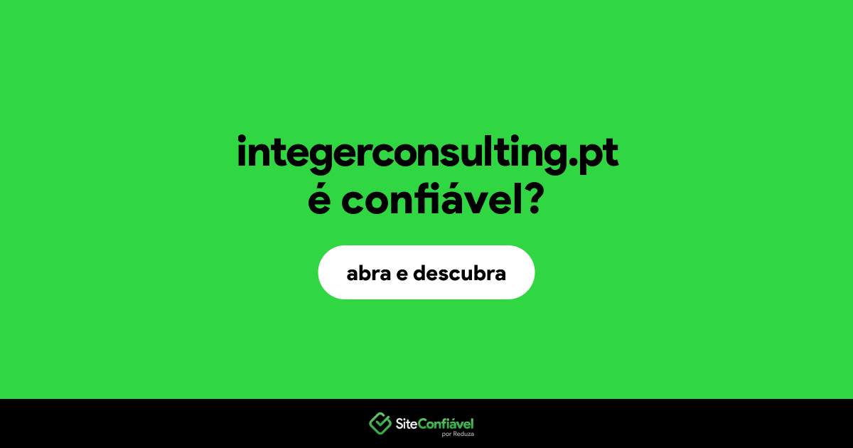 O site integerconsulting.pt é confiável?