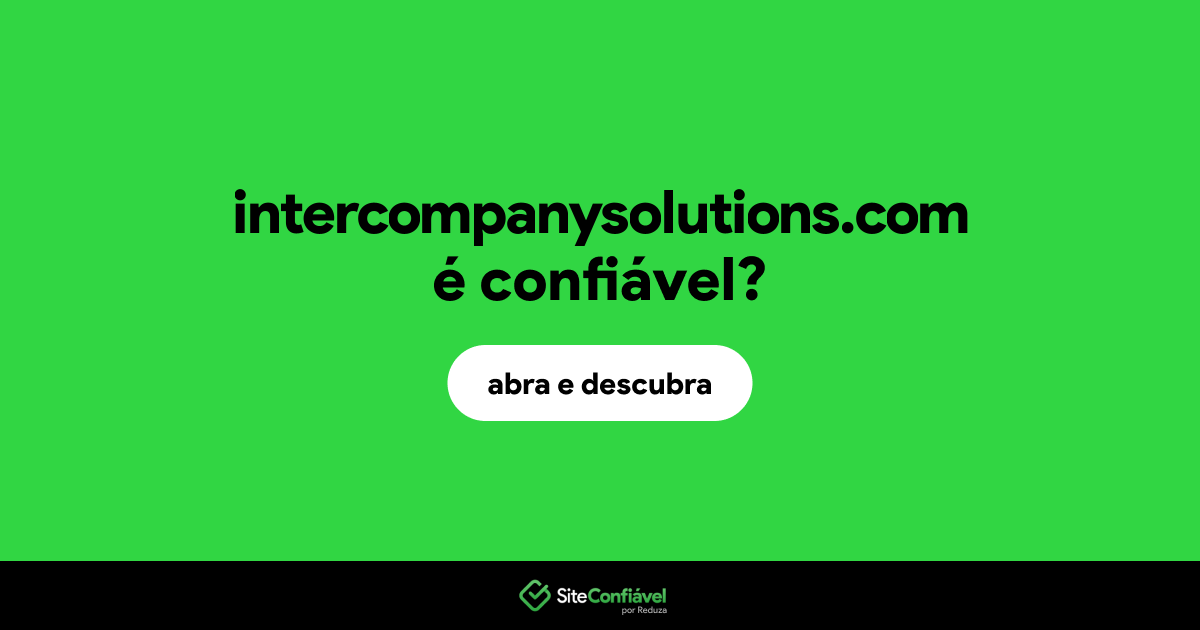 O site intercompanysolutions.com é confiável?