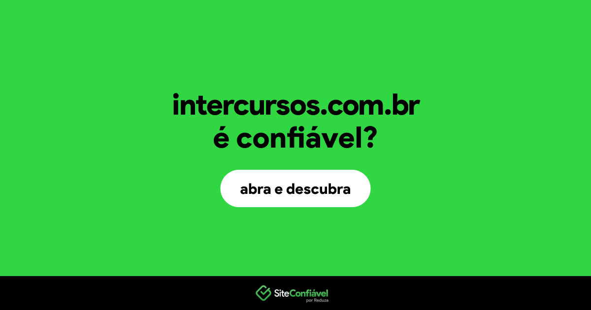 O site intercursos.com.br é confiável?