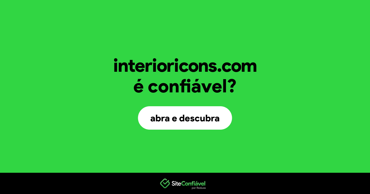 O site interioricons.com é confiável?