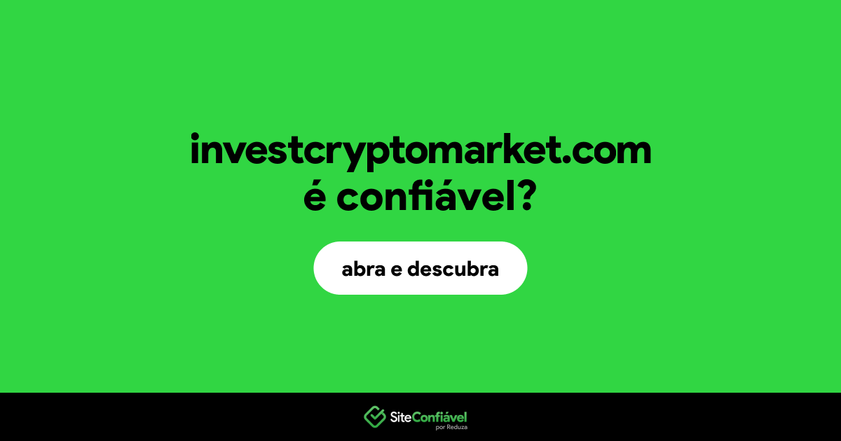 O site investcryptomarket.com é confiável?