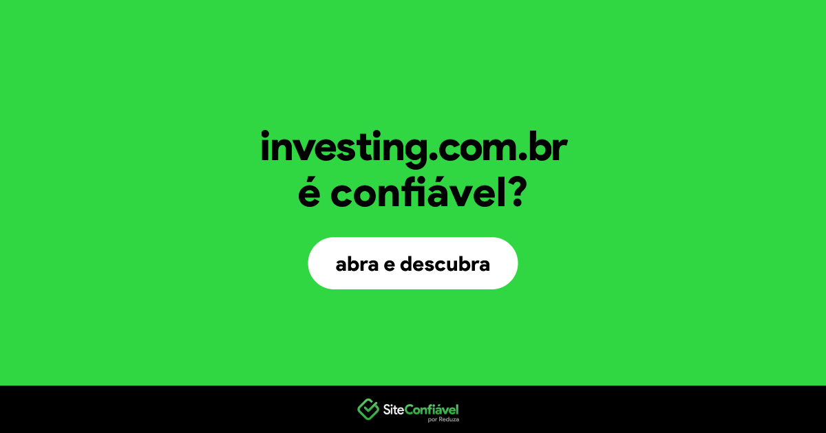 O site investing.com.br é confiável?