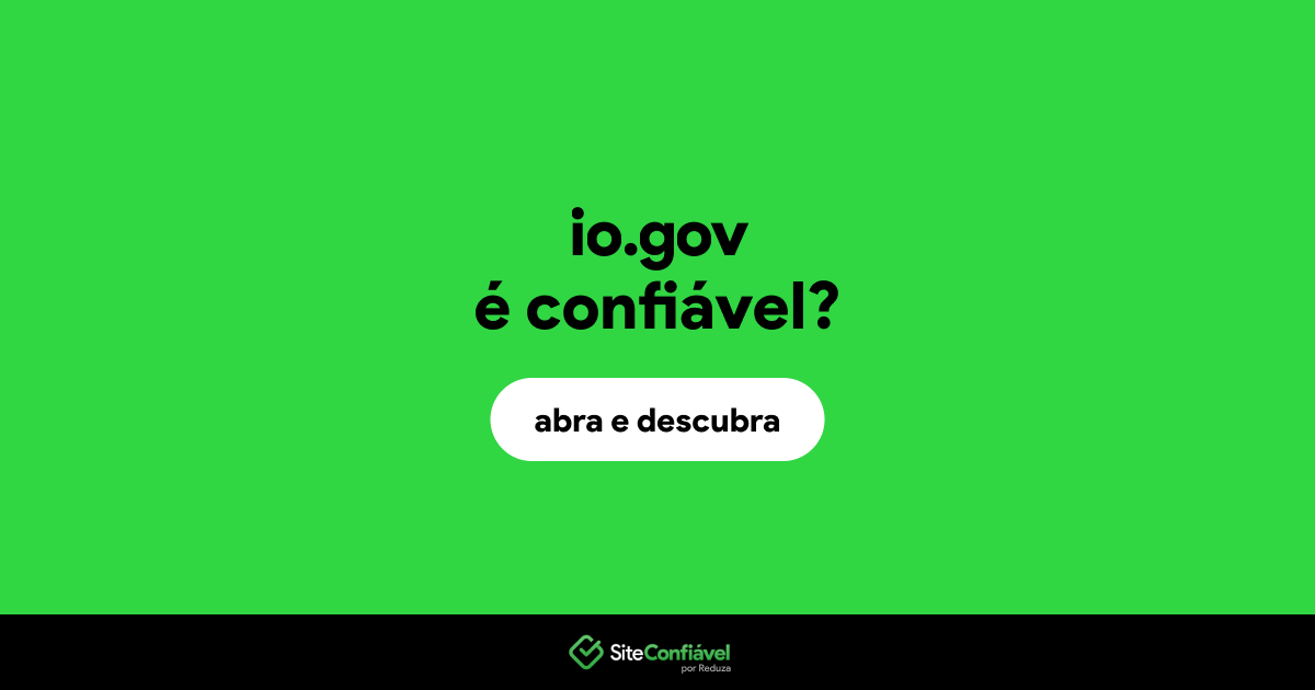 O site io.gov é confiável?