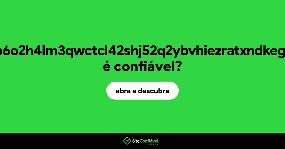 O site ipah3djxlaro6o2h4lm3qwctcl42shj52q2ybvhiezratxndkeg7ozad.onion é confiável?