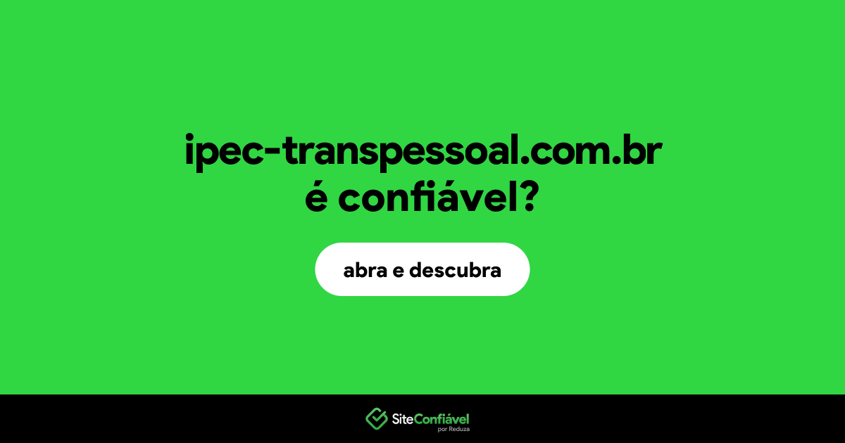 O site ipec-transpessoal.com.br é confiável?